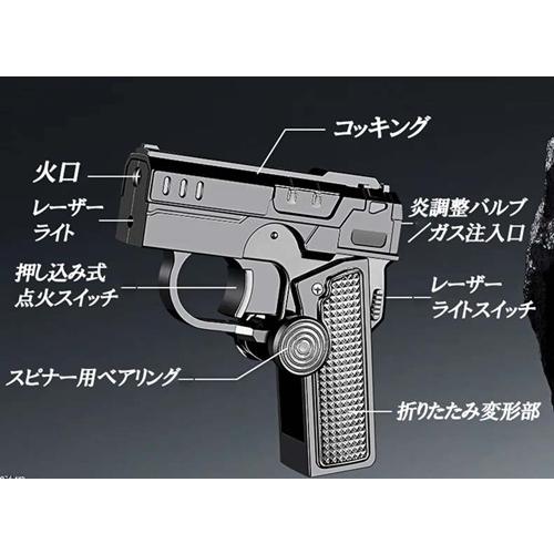 ピストル型 多機能ライター ガスライター ライター ジェットライター
