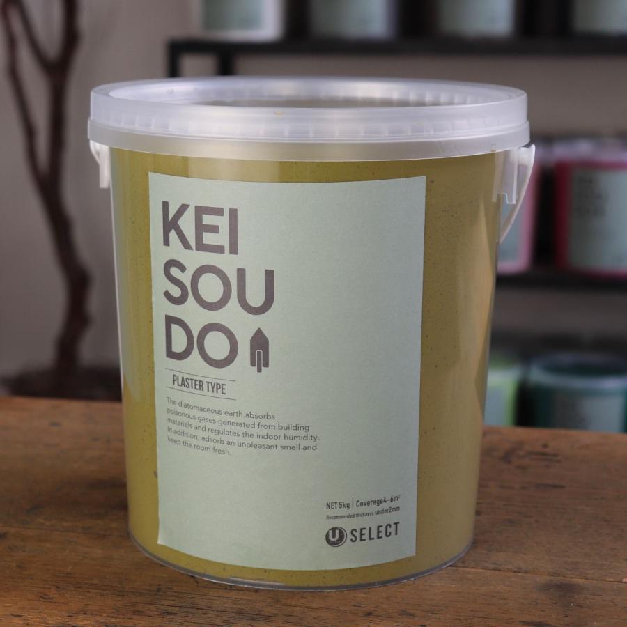 珪藻土 壁 塗り壁 左官 壁材 塗料 DIY U-SELECT  KEISOUDO PLASTER 5kg【OLIVE】｜u-selectshop