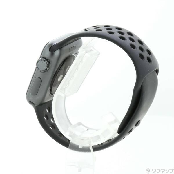 〔中古〕Apple(アップル) Apple Watch Series 3 Nike+ GPS 38mm スペースグレイアルミニウムケース アンスラサイト／ブラックNikeスポーツバンド〔295-ud〕 |  | 01