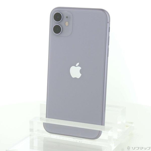 〔中古〕Apple(アップル) iPhone11 128GB パープル MWM52J／A SoftBank〔262-ud