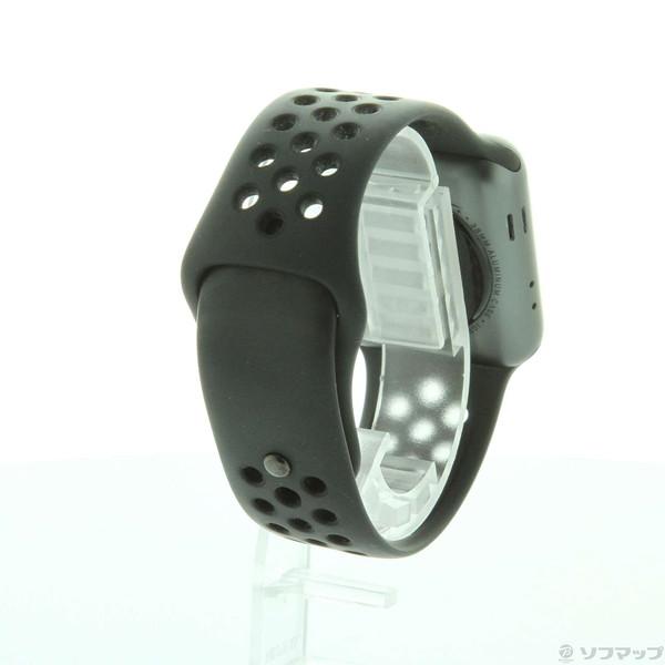 〔中古〕Apple(アップル) Apple Watch Series 3 Nike+ GPS 38mm スペースグレイアルミニウムケース アンスラサイト／ブラックNikeスポーツバンド〔348-ud〕｜u-sofmap｜03