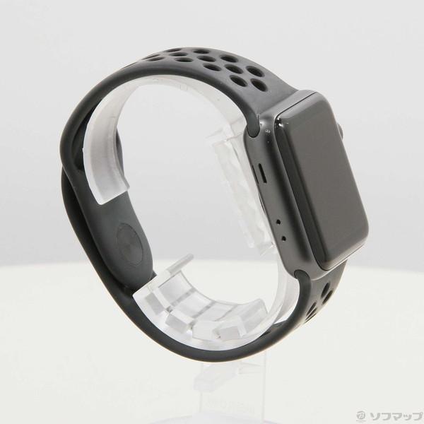 〔中古〕Apple(アップル) Apple Watch Series 3 Nike+ GPS 38mm スペースグレイアルミニウムケース アンスラサイト／ブラックNikeスポーツバンド〔305-ud〕｜u-sofmap｜04