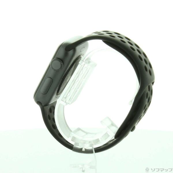 〔中古〕Apple(アップル) Apple Watch Series 3 Nike+ GPS 42mm スペースグレイアルミニウムケース アンスラサイト／ブラックNikeスポーツバンド〔276-ud〕｜u-sofmap｜02