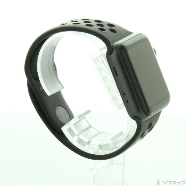 〔中古〕Apple(アップル) Apple Watch Series 3 Nike+ GPS 38mm スペースグレイアルミニウムケース アンスラサイト／ブラックNikeスポーツバンド〔258-ud〕｜u-sofmap｜04