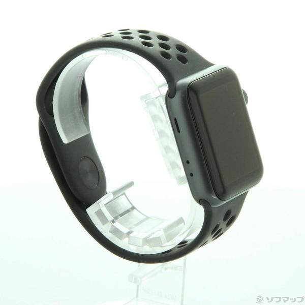 〔中古〕Apple(アップル) Apple Watch Series 3 Nike+ GPS 38mm スペースグレイアルミニウムケース アンスラサイト／ブラックNikeスポーツバンド〔251-ud〕｜u-sofmap｜04
