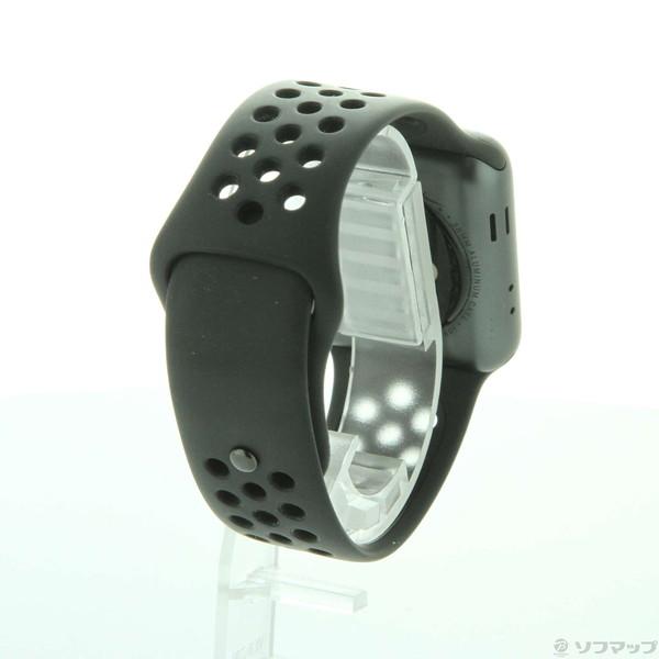 〔中古〕Apple(アップル) Apple Watch Series 3 Nike+ GPS 38mm スペースグレイアルミニウムケース アンスラサイト／ブラックNikeスポーツバンド〔297-ud〕｜u-sofmap｜03
