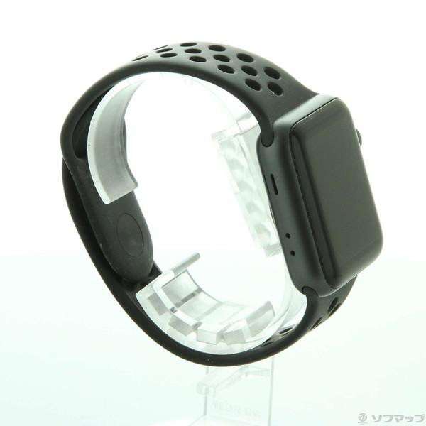 〔中古〕Apple(アップル) Apple Watch Series 3 Nike+ GPS 38mm スペースグレイアルミニウムケース アンスラサイト／ブラックNikeスポーツバンド〔297-ud〕｜u-sofmap｜04