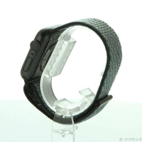 〔中古〕Apple Watch Series 5 Nike GPS 40mm スペースグレイアルミニウムケース ワールドインディゴ／ライムブラストNikeスポーツループ〔348-ud〕 |  | 01
