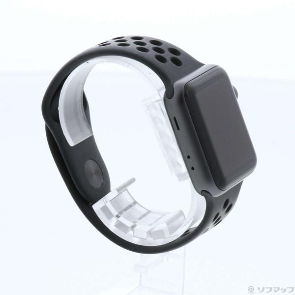 〔中古〕Apple(アップル) Apple Watch Series 3 Nike+ GPS 38mm スペースグレイアルミニウムケース アンスラサイト／ブラックNikeスポーツバンド〔352-ud〕｜u-sofmap｜04