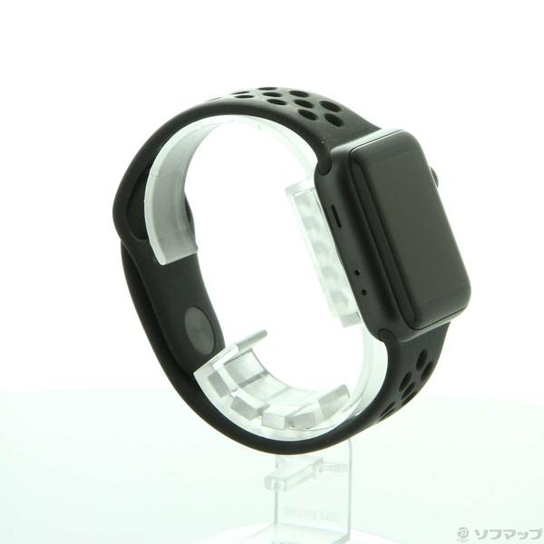 〔中古〕Apple(アップル) Apple Watch Series 3 Nike+ GPS 38mm スペースグレイアルミニウムケース アンスラサイト／ブラックNikeスポーツバンド〔349-ud〕｜u-sofmap｜04