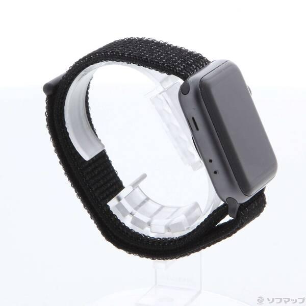 〔中古〕Apple Watch Series 3 Nike+ GPS + Cellular 42mm スペースグレイアルミニウムケース ブラック／ピュアプラチナNikeスポーツループ〔305-ud〕｜u-sofmap｜04