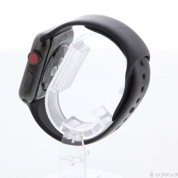 〔中古〕Apple(アップル) Apple Watch Series 3 GPS + Cellular 42mm スペースブラックステンレススチールケース ブラックスポーツバンド〔258-ud〕｜u-sofmap｜02