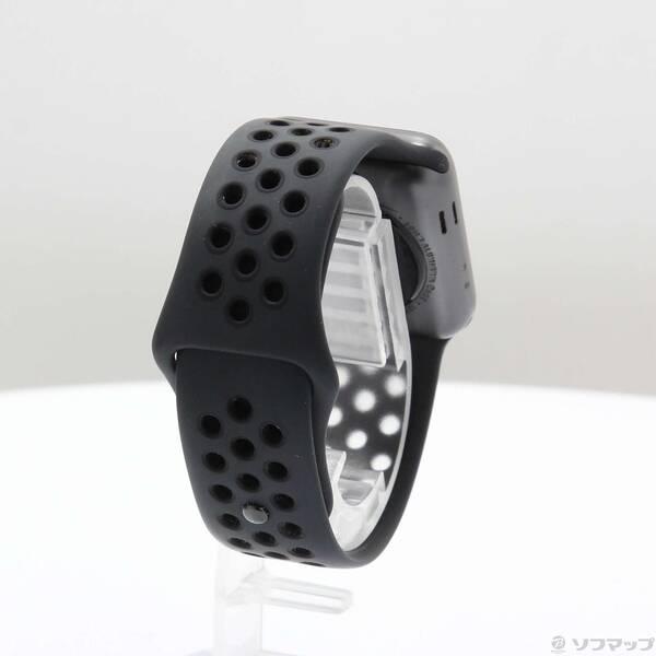 〔中古〕Apple(アップル) Apple Watch Series 3 Nike+ GPS 38mm スペースグレイアルミニウムケース アンスラサイト／ブラックNikeスポーツバンド〔262-ud〕｜u-sofmap｜03
