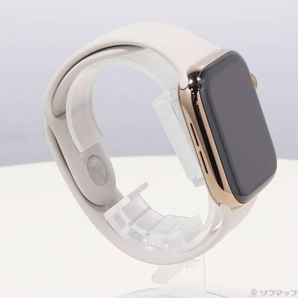 〔中古〕Apple(アップル) Apple Watch Series 5 GPS + Cellular 44mm ゴールドステンレススチールケース ストーンスポーツバンド〔262-ud〕｜u-sofmap｜04
