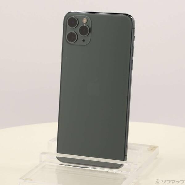 〔中古〕Apple(アップル) iPhone11 Pro Max 512GB ミッドナイトグリーン MWHR2J／A SIMフリー〔258-ud〕 | 