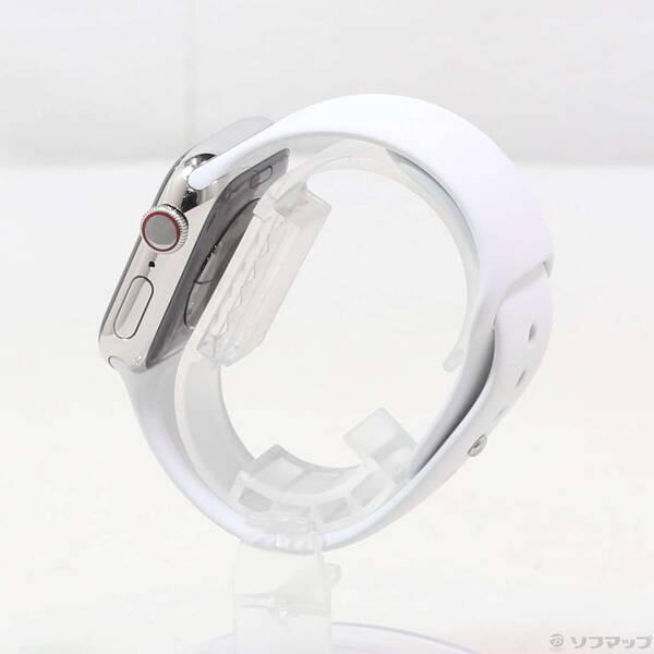 〔中古〕Apple(アップル) Apple Watch Series 5 GPS + Cellular 40mm ステンレススチールケース ホワイトスポーツバンド〔371-ud〕 |  | 01