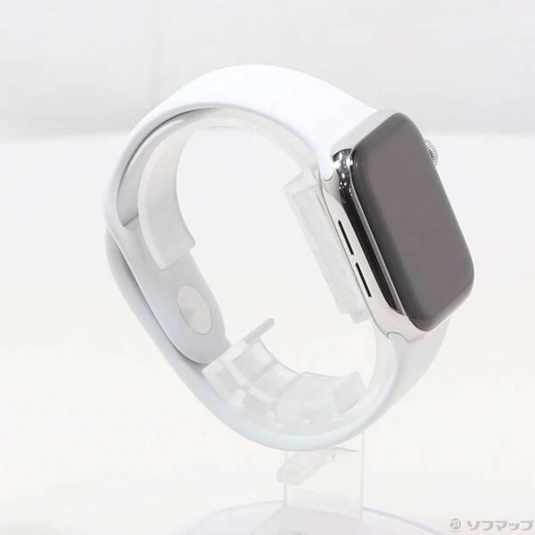 〔中古〕Apple(アップル) Apple Watch Series 5 GPS + Cellular 40mm ステンレススチールケース ホワイトスポーツバンド〔371-ud〕 |  | 03