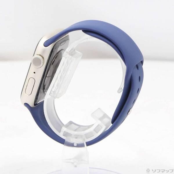 〔中古〕Apple(アップル) Apple Watch Series 7 GPS 45mm スターライトアルミニウムケース デニムスポーツバンド〔269-ud〕 |  | 01