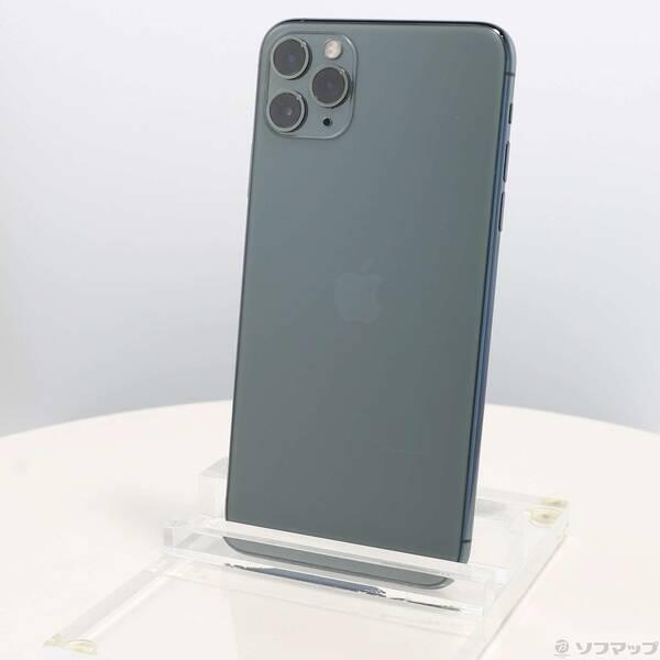 〔中古〕Apple(アップル) iPhone11 Pro Max 64GB ミッドナイトグリーン MWHH2J／A SIMフリー〔258-ud〕 | 