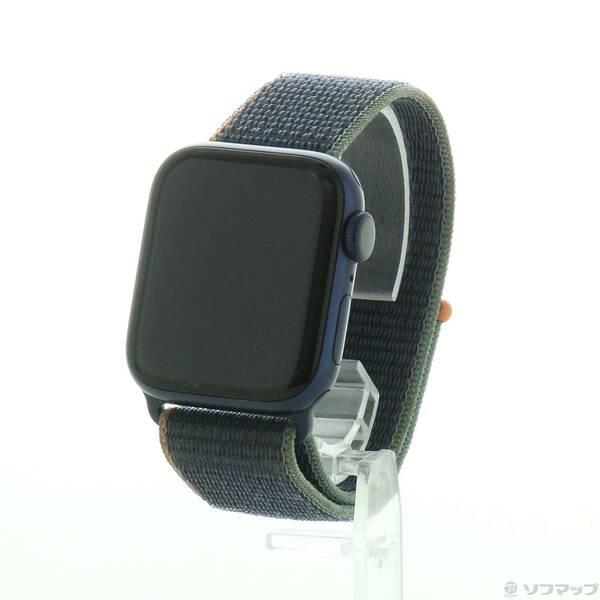 〔中古〕Apple(アップル) Apple Watch Series 6 GPS 40mm ブルーアルミニウムケース ディープネイビースポーツループ〔377-ud〕 | 