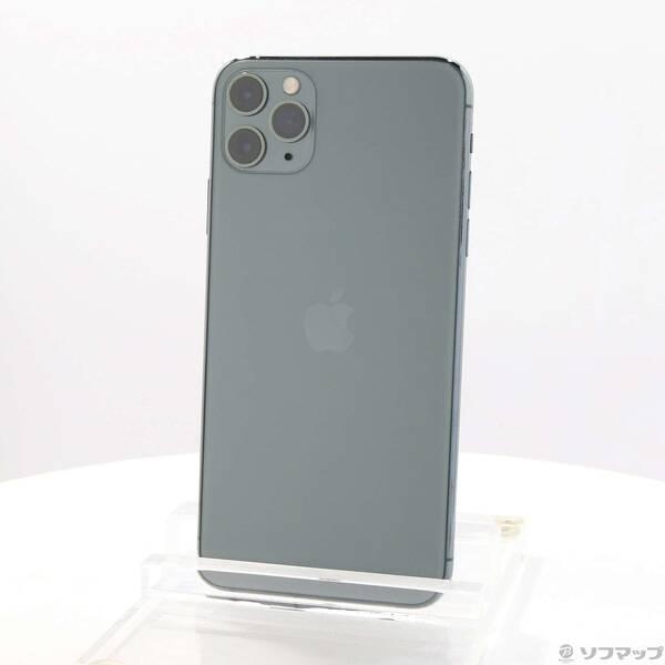 〔中古〕Apple(アップル) iPhone11 Pro Max 256GB ミッドナイトグリーン MWHM2J／A SIMフリー〔196-ud〕 | 