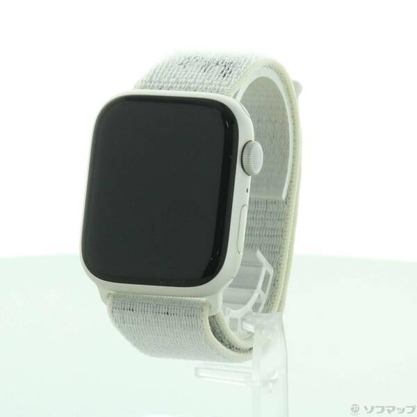 〔中古〕Apple(アップル) Apple Watch Series 7 Nike GPS 45mm スターライトアルミニウムケース サミットホワイトNikeスポーツループ〔262-ud〕 | 