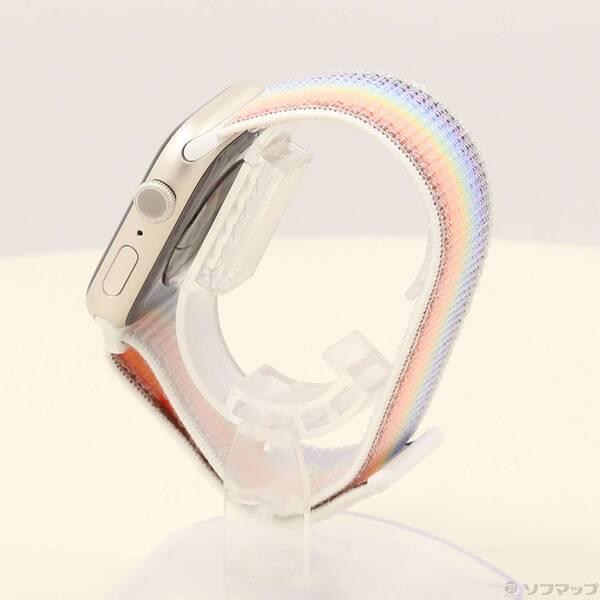 〔中古〕Apple(アップル) Apple Watch Series 7 GPS 45mm スターライトアルミニウムケース プライドエディションスポーツループ〔262-ud〕 |  | 01