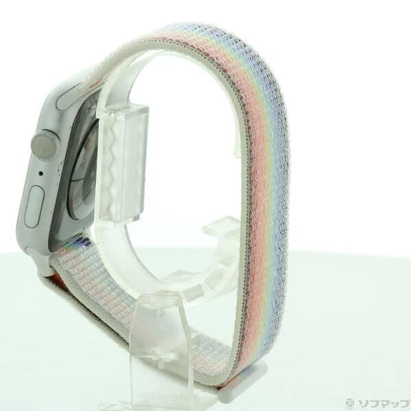 〔中古〕Apple(アップル) Apple Watch Series 8 GPS 45mm シルバーアルミニウムケース プライドエディションスポーツループ〔262-ud〕 |  | 01