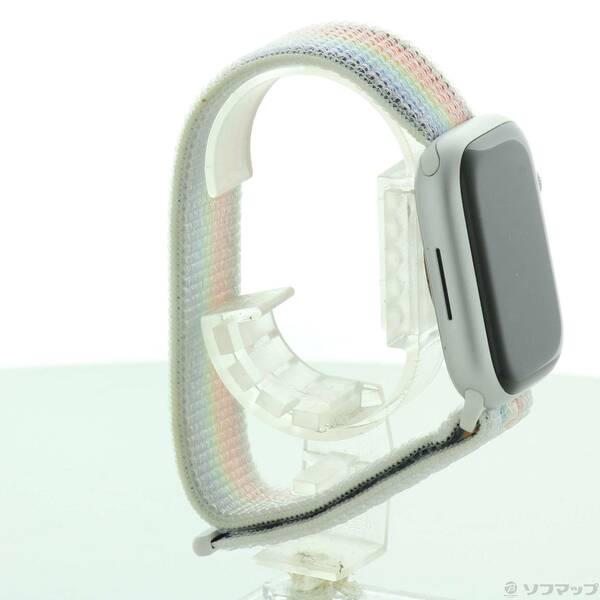 〔中古〕Apple(アップル) Apple Watch Series 8 GPS 45mm シルバーアルミニウムケース プライドエディションスポーツループ〔262-ud〕 |  | 03
