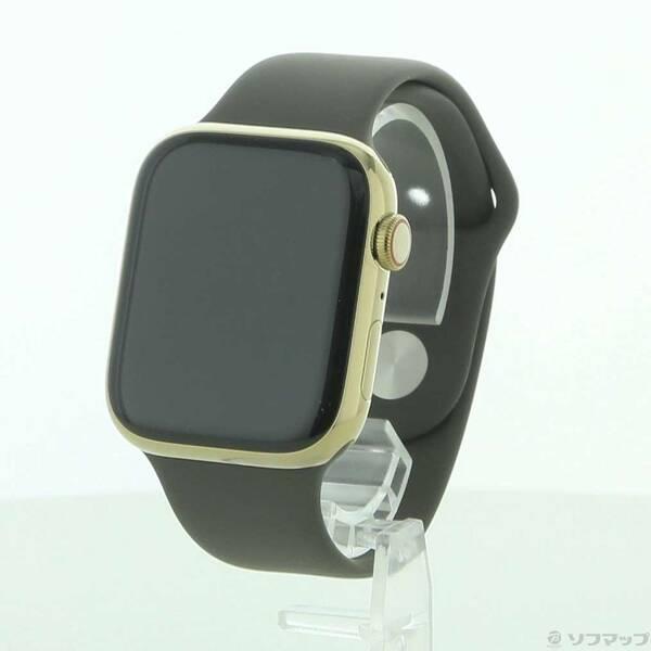 〔中古〕Apple(アップル) Apple Watch Series 9 GPS + Cellular 45mm ゴールドステンレススチールケース クレイスポーツバンド〔377-ud〕 | 