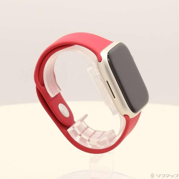〔中古〕Apple(アップル) Apple Watch Series 7 GPS 45mm スターライトアルミニウムケース レッドスポーツバンド〔262-ud〕 |  | 03