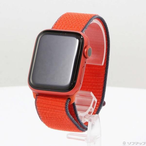 〔中古〕Apple(アップル) Apple Watch Series 6 GPS 40mm (PRODUCT)REDアルミニウムケース レッドスポーツループ〔258-ud〕 | 