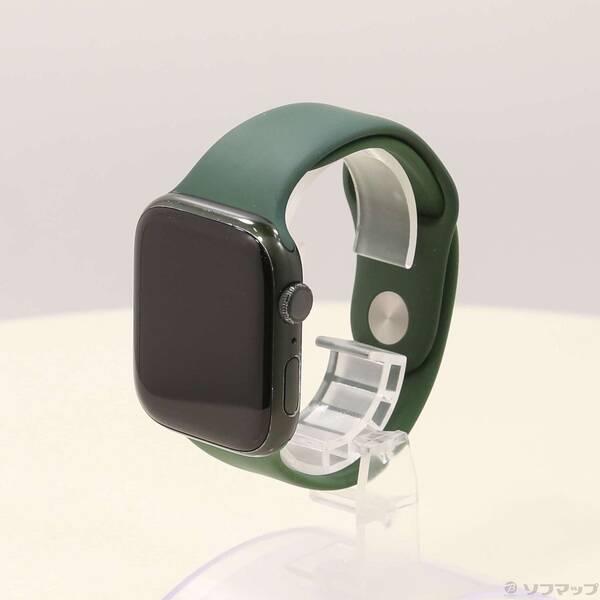 〔中古〕Apple(アップル) Apple Watch Series 7 GPS 45mm グリーンアルミニウムケース クローバースポーツバンド〔344-ud〕 | 