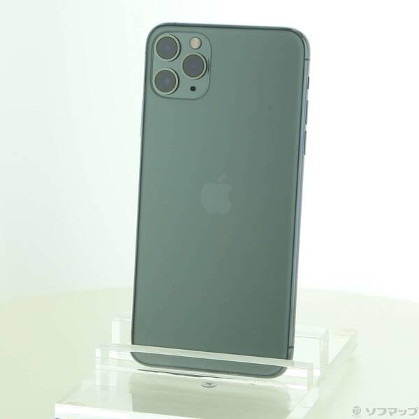 〔中古〕Apple(アップル) iPhone11 Pro Max 64GB ミッドナイトグリーン MWHH2J／A SIMフリー〔269-ud〕 | 