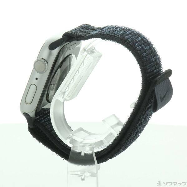 〔中古〕Apple(アップル) Apple Watch Series 9 GPS 45mm シルバーアルミニウムケース ブラック／ブルーNikeスポーツループ〔262-ud〕 |  | 01