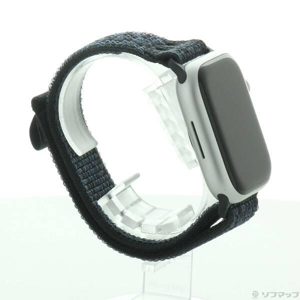 〔中古〕Apple(アップル) Apple Watch Series 9 GPS 45mm シルバーアルミニウムケース ブラック／ブルーNikeスポーツループ〔262-ud〕 |  | 03