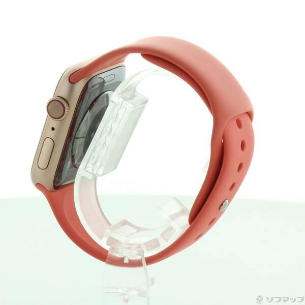 〔中古〕Apple(アップル) Apple Watch Series 6 GPS + Cellular 44mm ゴールドアルミニウムケース ピンクシトラススポーツバンド〔196-ud〕 |  | 01