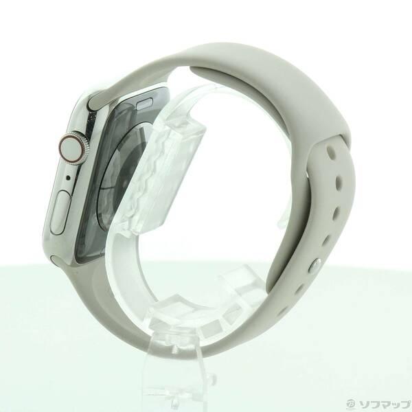 〔中古〕Apple(アップル) Apple Watch Series 7 GPS + Cellular 45mm シルバーステンレススチールケース スターライトスポーツバンド〔262-ud〕 |  | 01