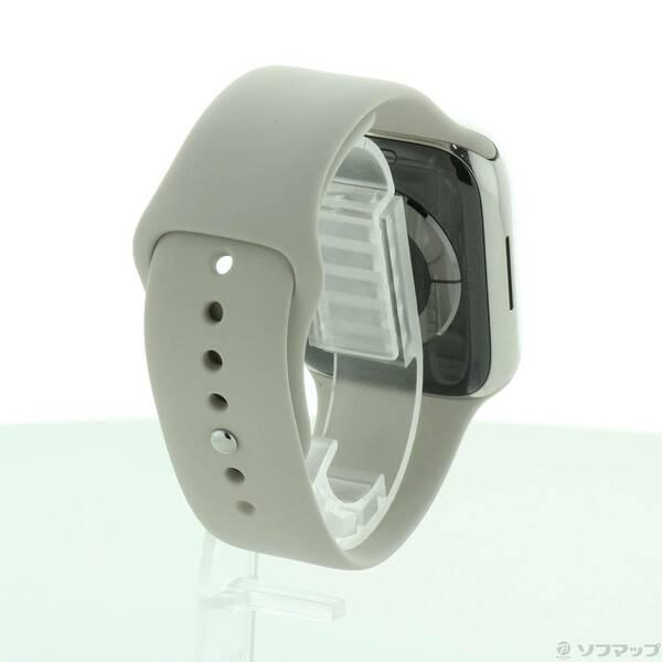 〔中古〕Apple(アップル) Apple Watch Series 7 GPS + Cellular 45mm シルバーステンレススチールケース スターライトスポーツバンド〔262-ud〕 |  | 02