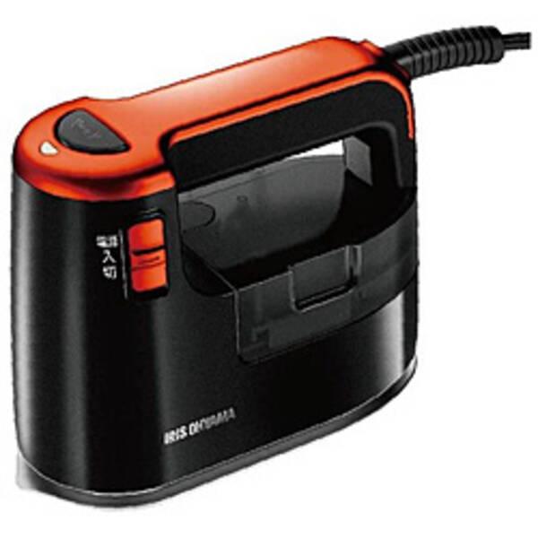 〔中古〕アイリスオーヤマ 〔展示品〕 衣類スチーマー ブラックレッド KIRS-01 ［ハンガーショット機能付き］〔198-ud〕 | 