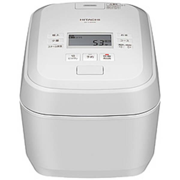 〔中古〕HITACHI(日立) 〔展示品〕 炊飯ジャー 圧力＆スチーム　ふっくら御膳 フロストホワイト RZ-V100HM ［5.5合 ／圧力IH］〔348-ud〕 | 