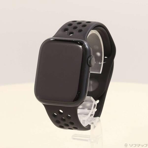 〔中古〕Apple(アップル) Apple Watch Series 8 GPS 45mm ミッドナイトアルミニウムケース ブラック／ブラックNikeスポーツバンド〔262-ud〕 | 