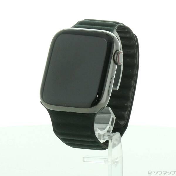 〔中古〕Apple(アップル) Apple Watch Series 9 GPS + Cellular 45mm グラファイトステンレススチールケース エバーグリーンマグネティックリンク〔262-ud〕 | 