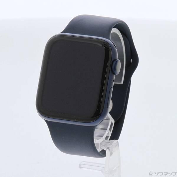 〔中古〕Apple(アップル) Apple Watch Series 6 GPS 44mm ブルーアルミニウムケース ディープネイビースポーツバンド〔198-ud〕 | 