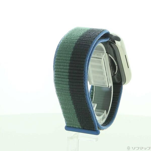 〔中古〕Apple(アップル) Apple Watch Series 7 GPS + Cellular 45mm シルバーステンレススチールケース ミッドナイト／ユーカリスポーツループ〔276-ud〕 |  | 02