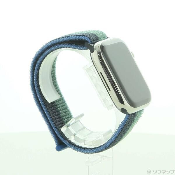 〔中古〕Apple(アップル) Apple Watch Series 7 GPS + Cellular 45mm シルバーステンレススチールケース ミッドナイト／ユーカリスポーツループ〔276-ud〕 |  | 03