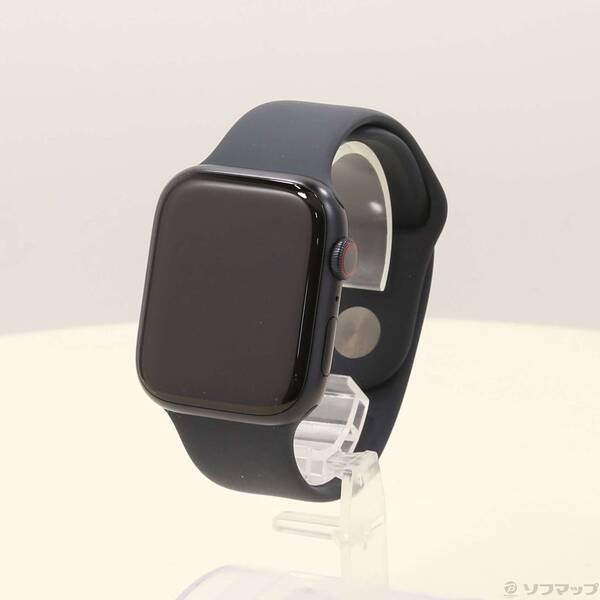 〔中古〕Apple(アップル) Apple Watch Series 8 GPS + Cellular 45mm ミッドナイトアルミニウムケース ミッドナイトスポーツバンド〔262-ud〕 | 