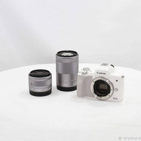 〔中古〕Canon(キヤノン) EOS Kiss M2 ダブルズームキット ホワイト〔251-ud〕 | 