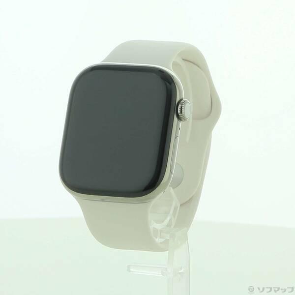〔中古〕Apple(アップル) Apple Watch Series 10 GPS + Cellular 46mm ナチュラルチタニウムケース ライトブラッシュスポーツバンド〔196-ud〕 | 
