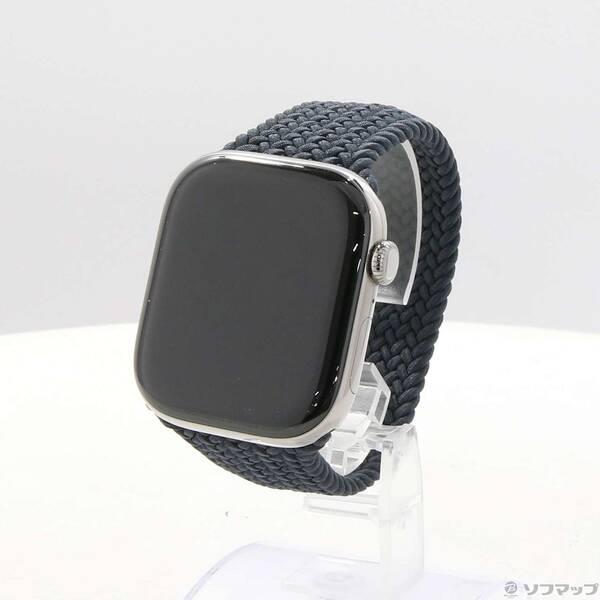 〔中古〕Apple(アップル) Apple Watch Series 10 GPS + Cellular 46mm ナチュラルチタニウムケース ミッドナイトブレイデッドソロループ〔377-ud〕 | 
